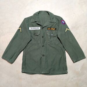 Vintage OG-107 US Army Sateen Shirt Size Small Vietnam War Era 60s Field Jacket
